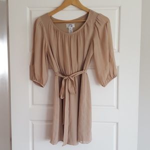 Beige mini dress